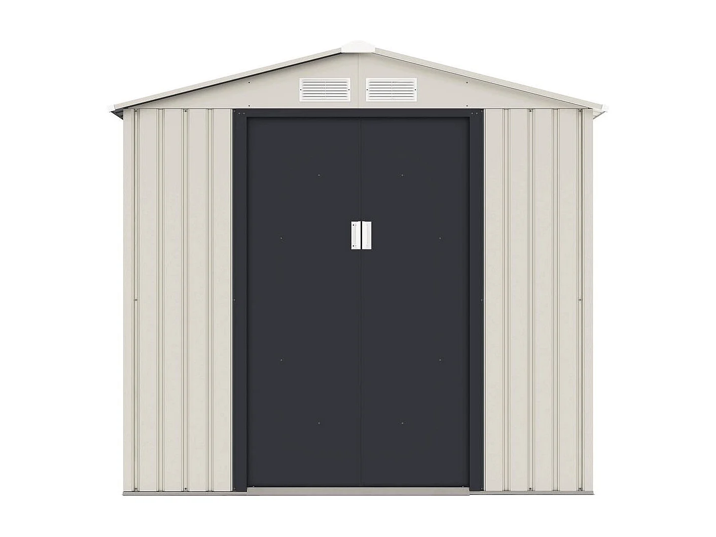 Abri de jardin métal "Nebraska" - 2.71 m² - Beige/gris anthracite