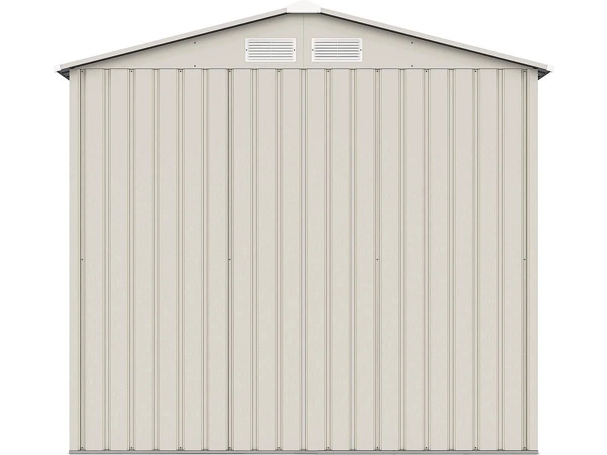 Abri de jardin métal "Nebraska" - 2.71 m² - Beige/gris anthracite