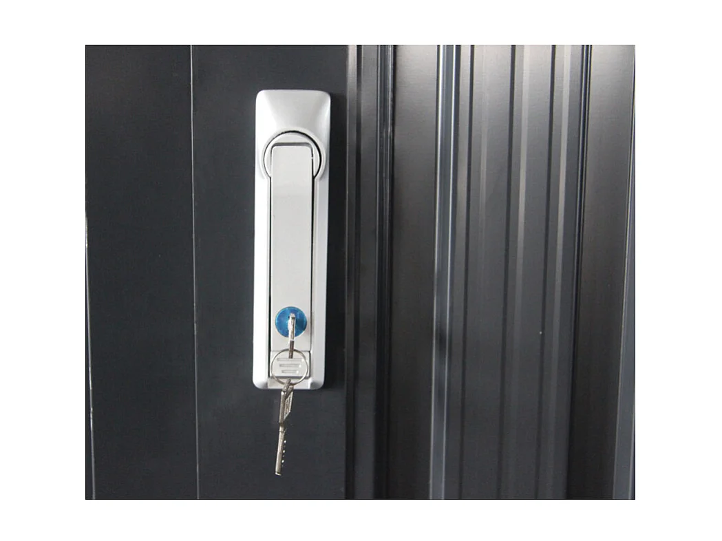 Ripostiglio da Giardino in Metallo per 4 Biciclette - Facile da Montare e Resistente alla Corrosione - Grigio