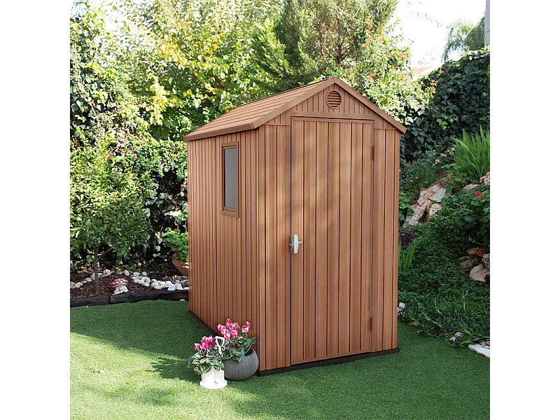 Casetta da giardino in resina DARWIN 46 - 2,2 m² - Marrone
