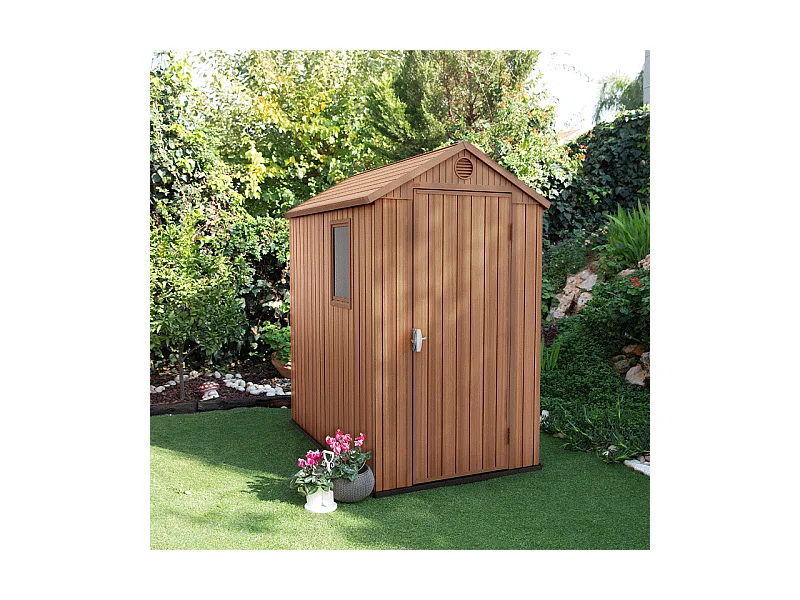 Casetta da giardino in resina DARWIN 46 - 2,2 m² - Marrone
