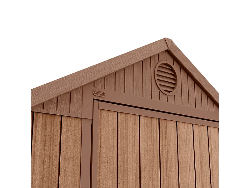 Abri jardin résine "Darwin 46" - 2.2 m² - 125.8 x 184.5 x 205 cm - Marron