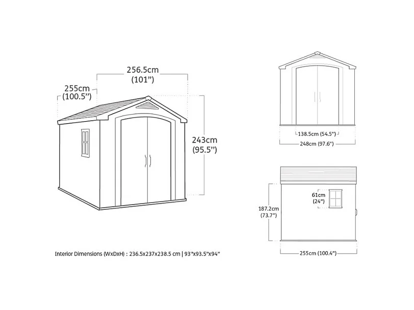 Gerätehaus Factor 66 Beige