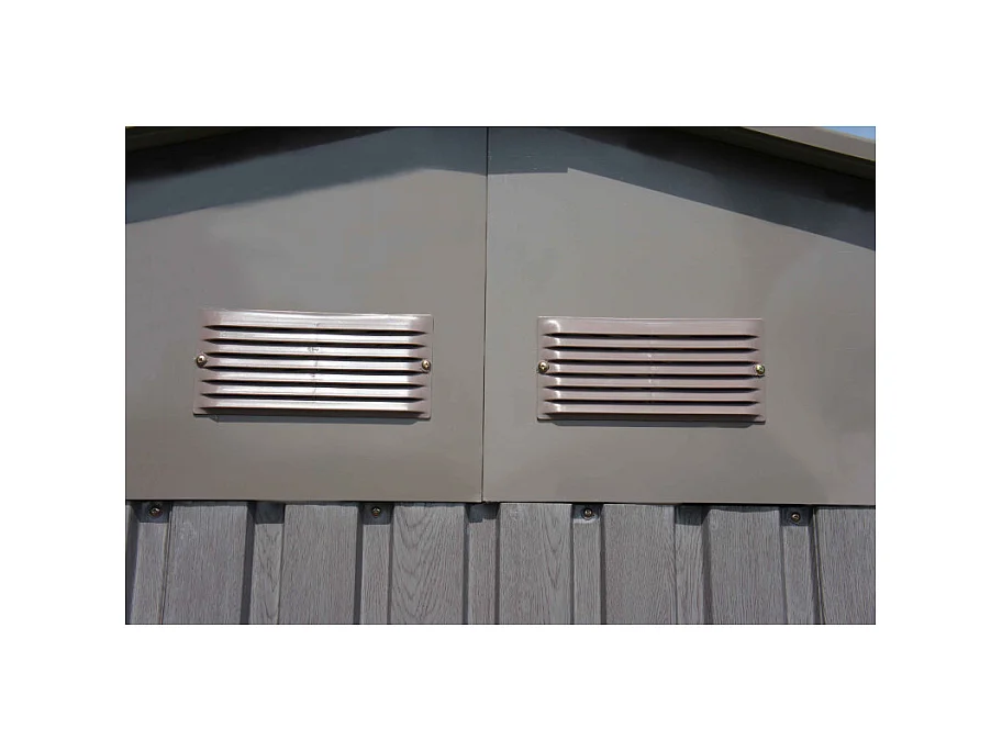 Casetta da giardino in metallo - LEGNO VECCHIO - 7,3 m²