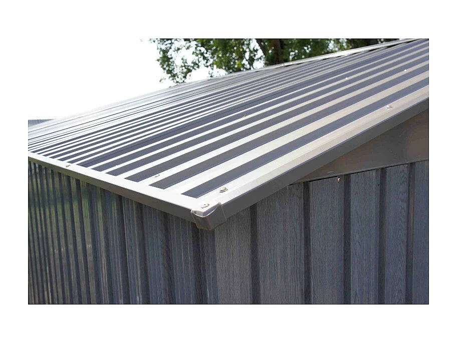 Casetta da giardino in metallo - LEGNO VECCHIO - 7,3 m²