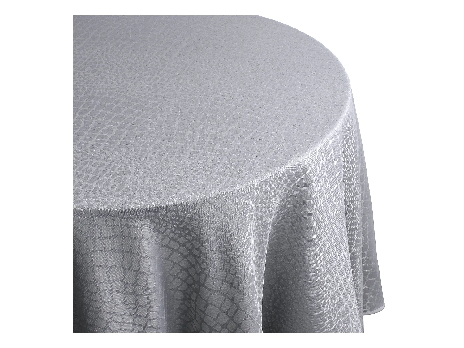 Nappe ronde 180 cm Jacquard 100% polyester LOUNGE perle