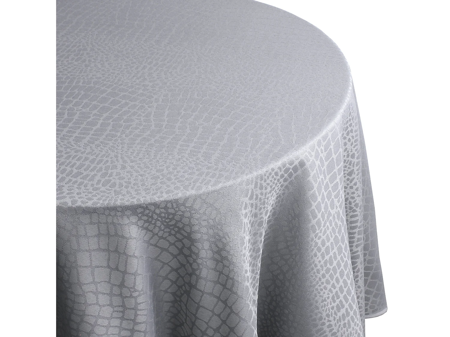 Nappe ronde 180 cm Jacquard 100% polyester LOUNGE perle