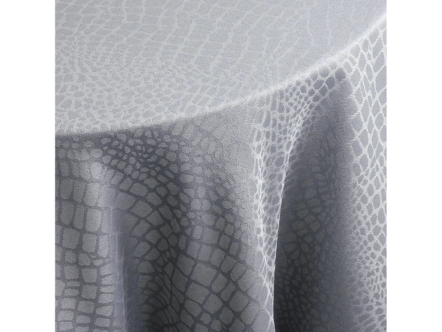 Nappe ronde 180 cm Jacquard 100% polyester LOUNGE perle