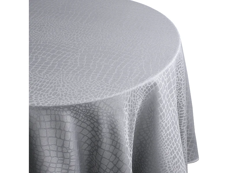 Nappe ronde 180 cm Jacquard 100% polyester LOUNGE perle