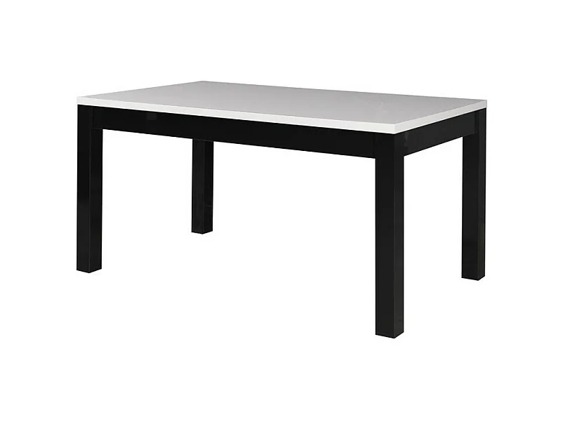 Table FABIO - Coloris noir et blanc - 160 cm