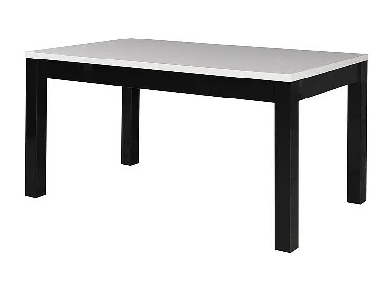 Table FABIO - Coloris noir et blanc - 160 cm