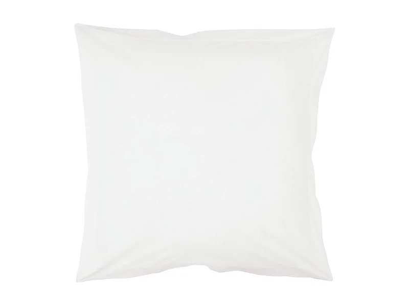 Funda de Almohada Blanca "Lina" 63x63cm con Volante Plano 100% Algodón Oeko-Tex
