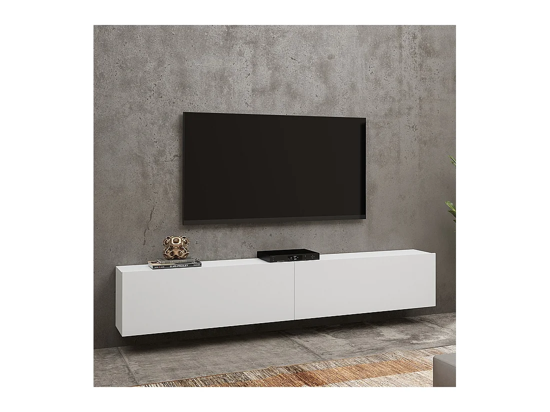 Juego de 4 muebles de sala colección EVA. Color blanco y roble.