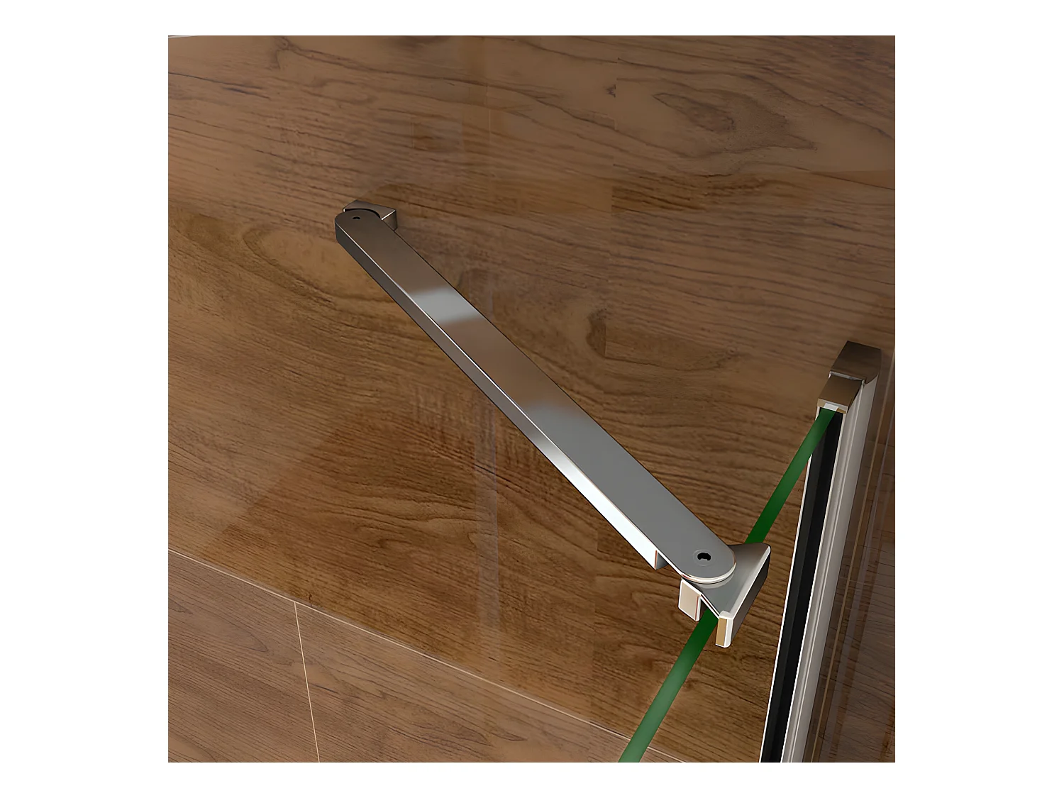 Pare-baignoire pivotant et pliant 100x140cm avec paroi fixe 80x140cm, paroi de baignoire en 6mm verre de sécurité