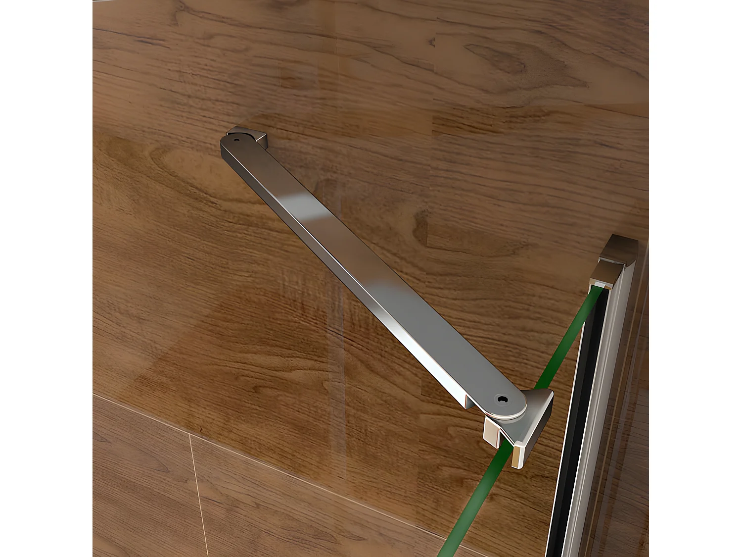 Pare-baignoire pivotant et pliant 100x140cm avec paroi fixe 80x140cm, paroi de baignoire en 6mm verre de sécurité