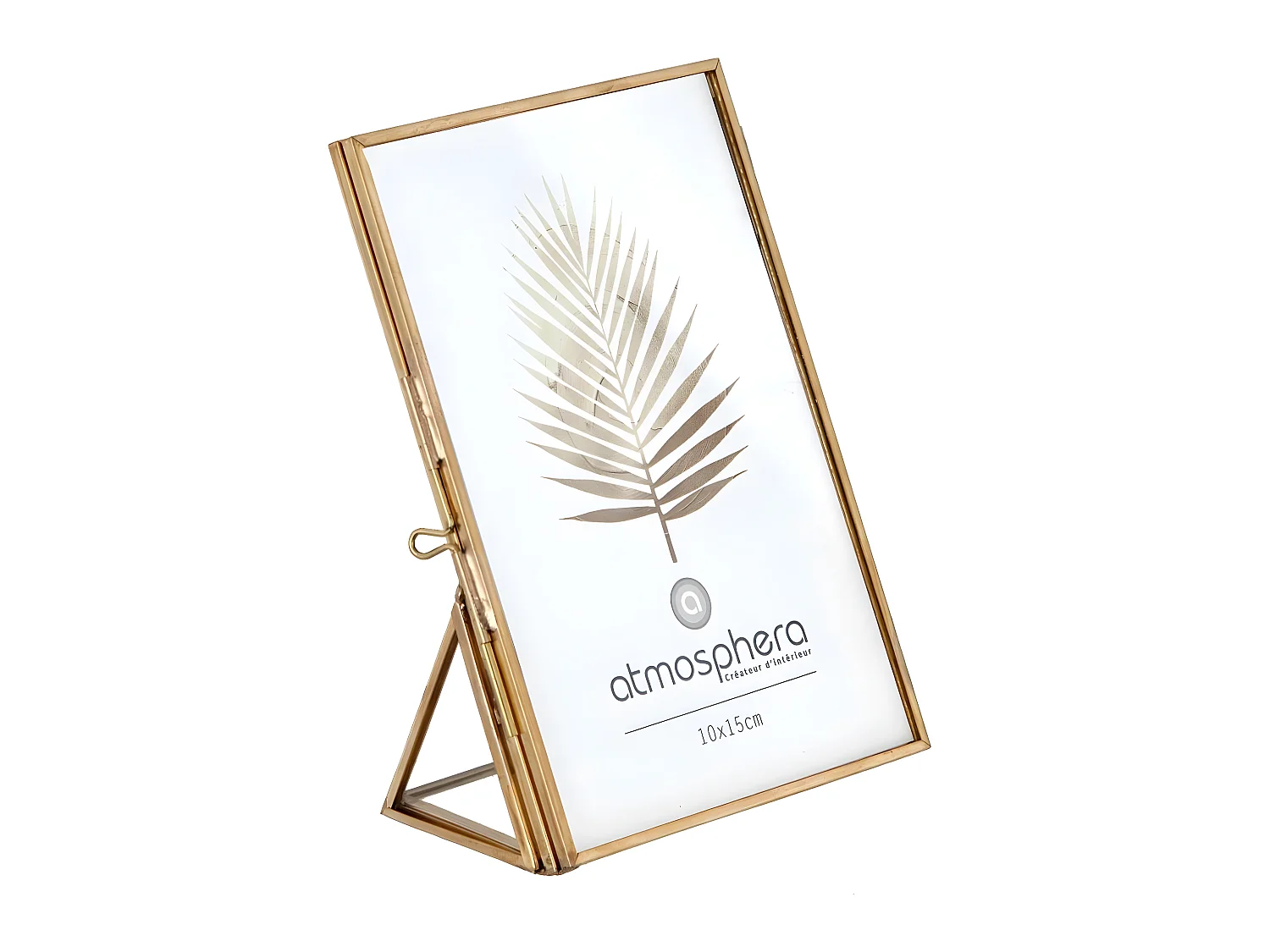Cadre photo en métal - 10 x 15 cm - Doré
