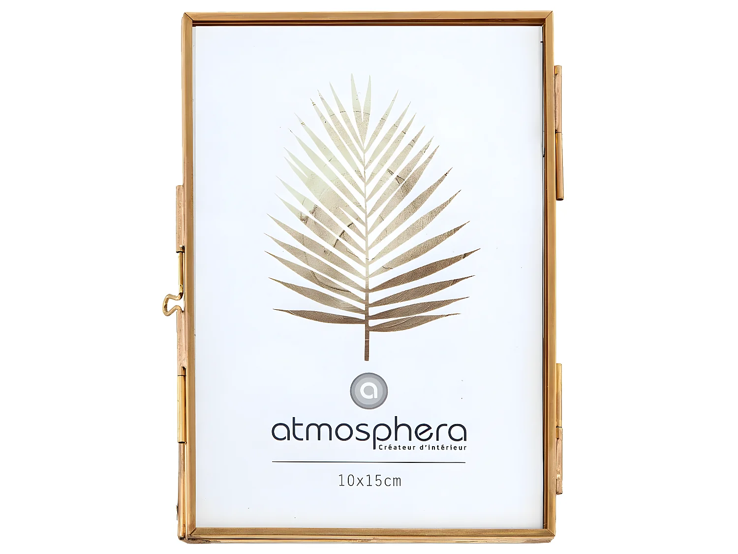 Cadre photo en métal - 10 x 15 cm - Doré