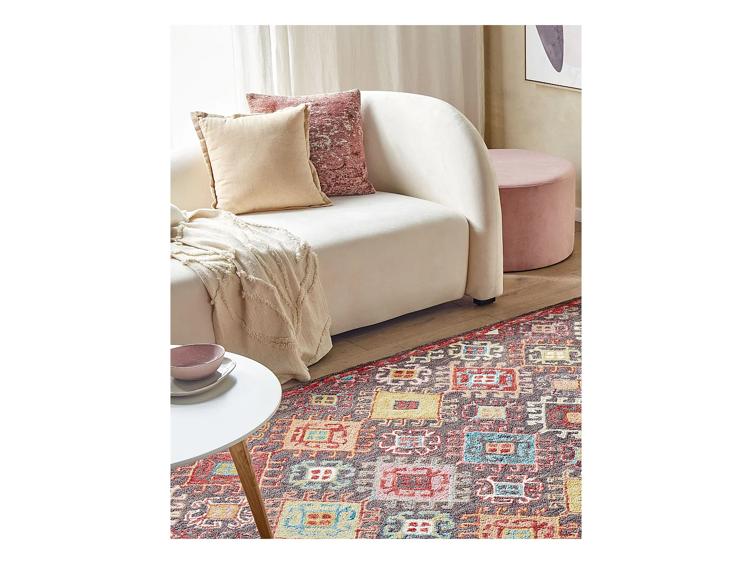 Vloerkleed vintage meerkleurig 140 x 200 cm FINIKE