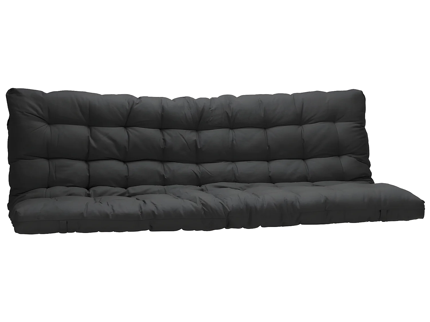 Hochbett mit Schlafsofa mit Futonmatratze - 90 x 190 cm - Metall - Weiß & Schwarz - MODULO V
