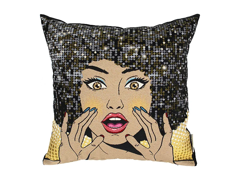 Housse de coussin 45x45 cm RHIANA Jaune