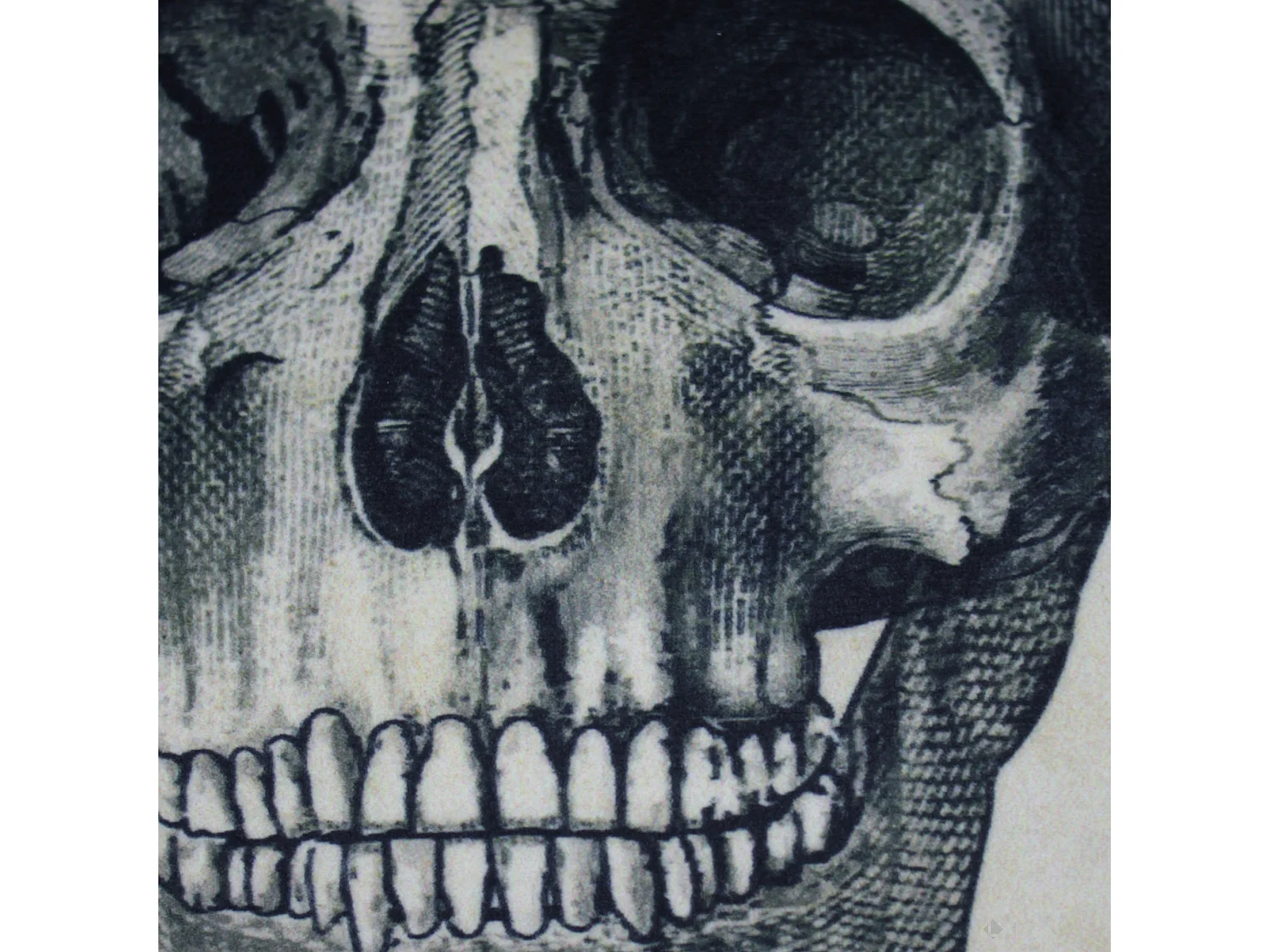 Housse de coussin 45x45 cm Tête de mort Dame de coeur