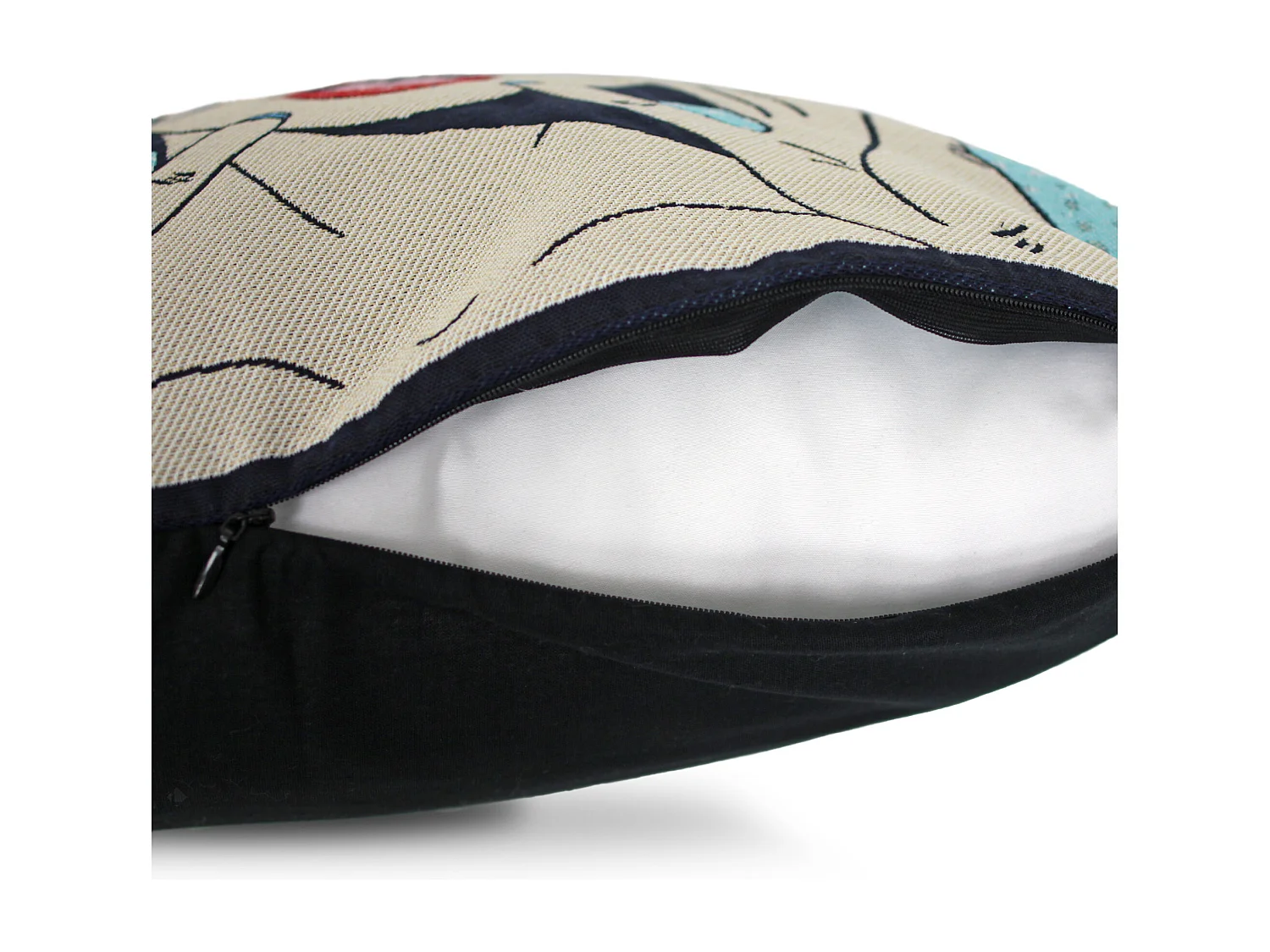 Housse de coussin 45x45 cm RHIANA Bleu