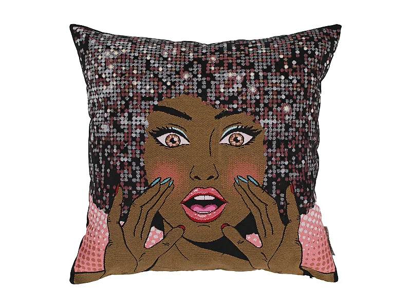 Housse de coussin 45x45 cm RHIANA Rose