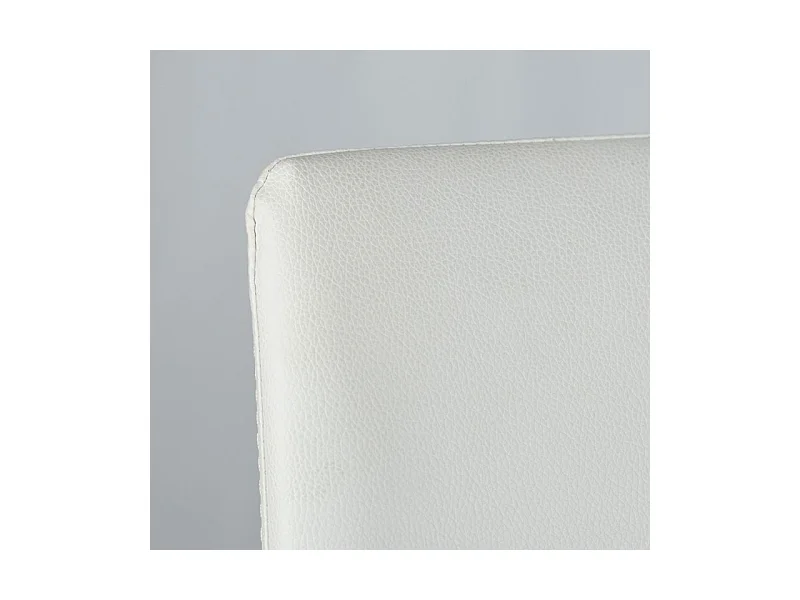 Lot de 4 chaises empilables en simili blanc et 4 pieds en acier - LUFY