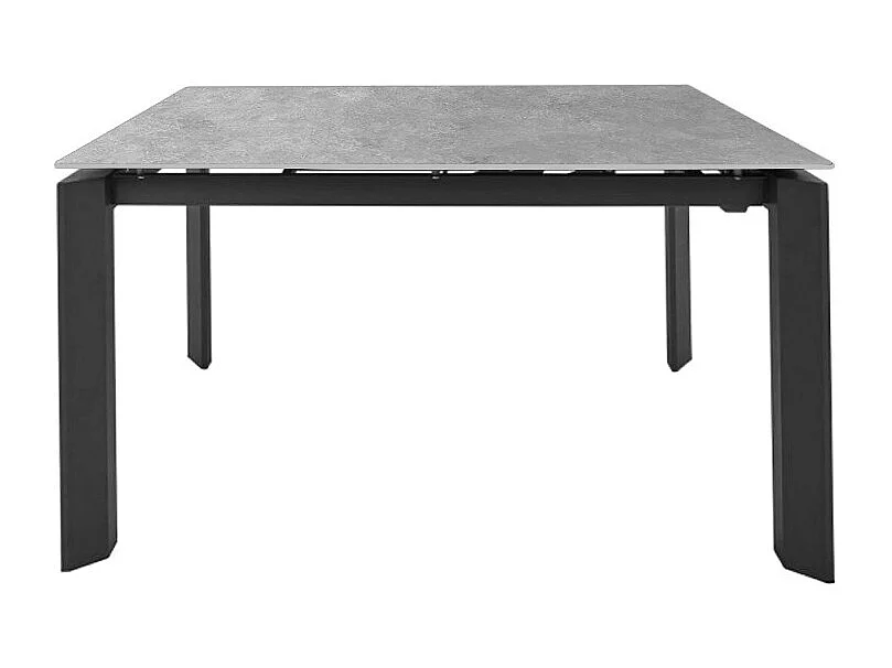 Table extensible 140/200 cm en céramique gris clair béton - MATRIX 2