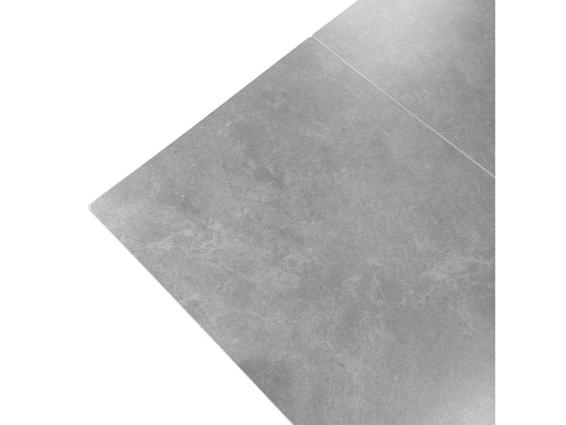 Table extensible 140/200 cm en céramique gris clair béton - MATRIX 2