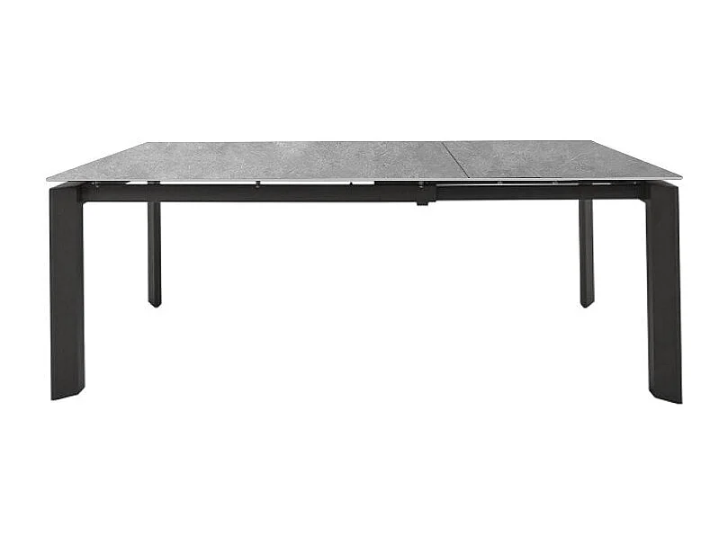Table extensible 140/200 cm en céramique gris clair béton - MATRIX 2