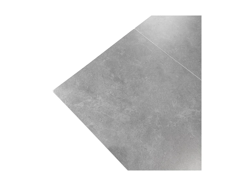 Table extensible 160/240 cm en céramique gris clair effet béton - LIMA