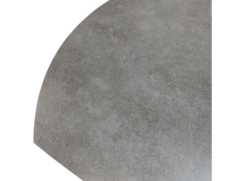 Table extensible ovale 120/180 cm céramique gris béton - ADELPHIA 2