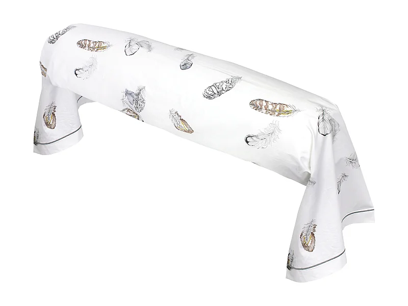 Taie de traversin 240x43 cm Percale pur coton PLUMES