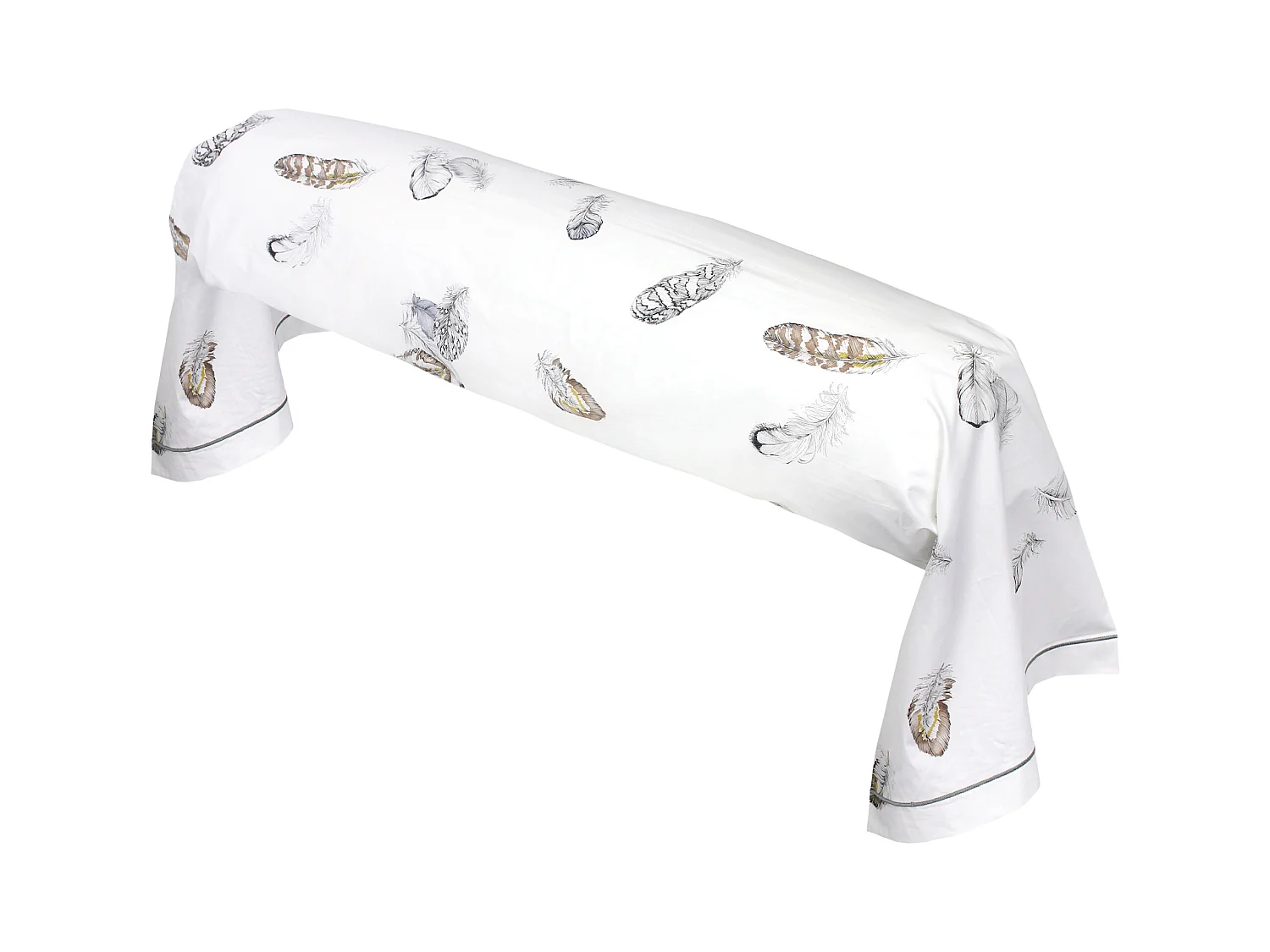 Taie de traversin 240x43 cm Percale pur coton PLUMES