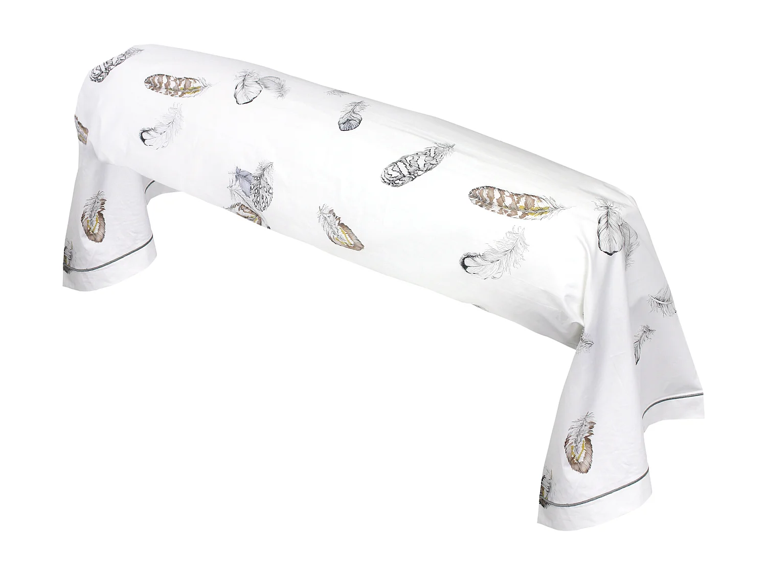 Taie de traversin 240x43 cm Percale pur coton PLUMES