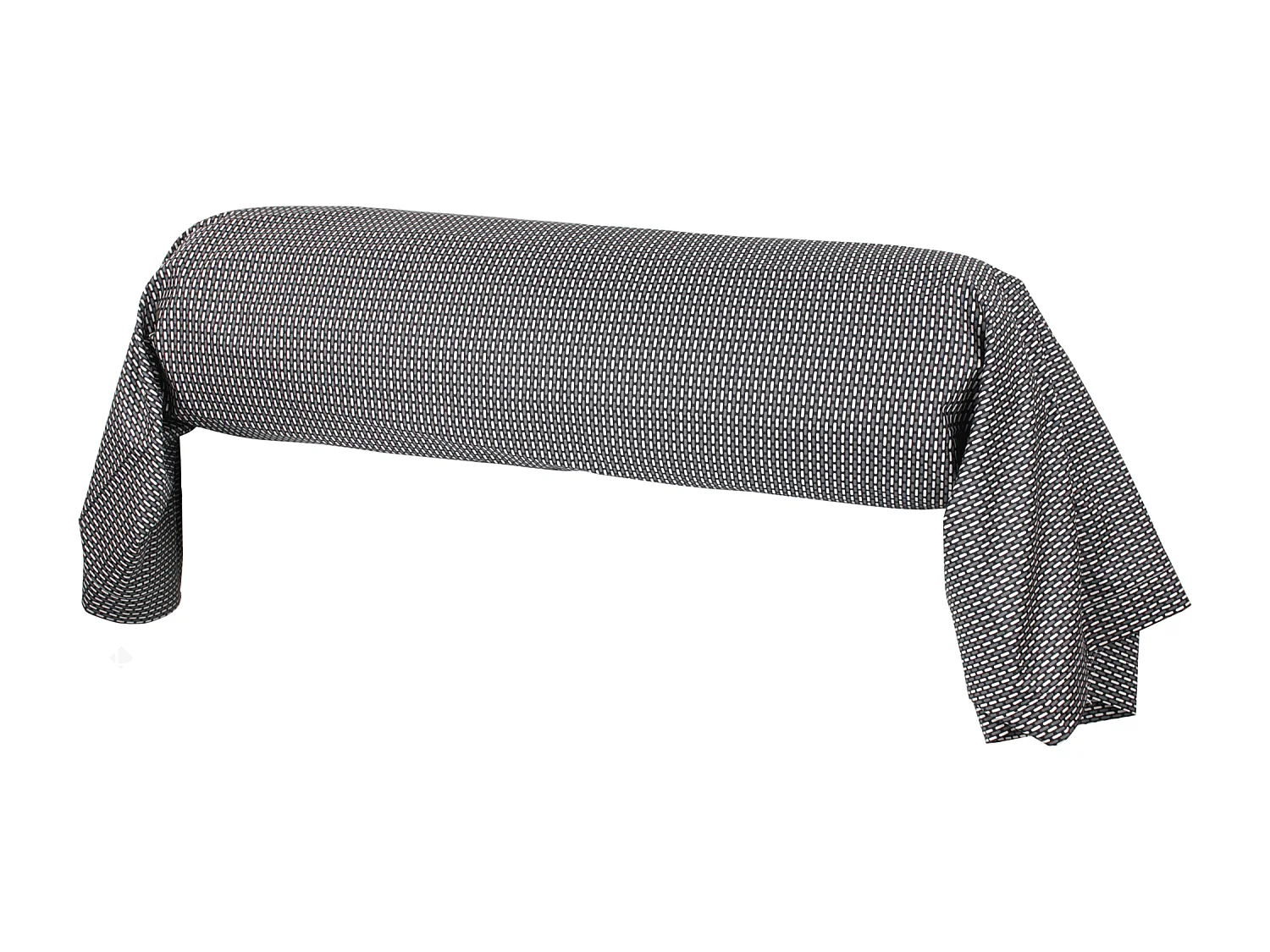 Taie de traversin 240x43 cm satin de coton ENZO noir