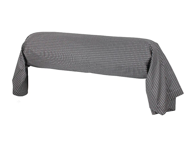 Taie de traversin 240x43 cm satin de coton ENZO noir