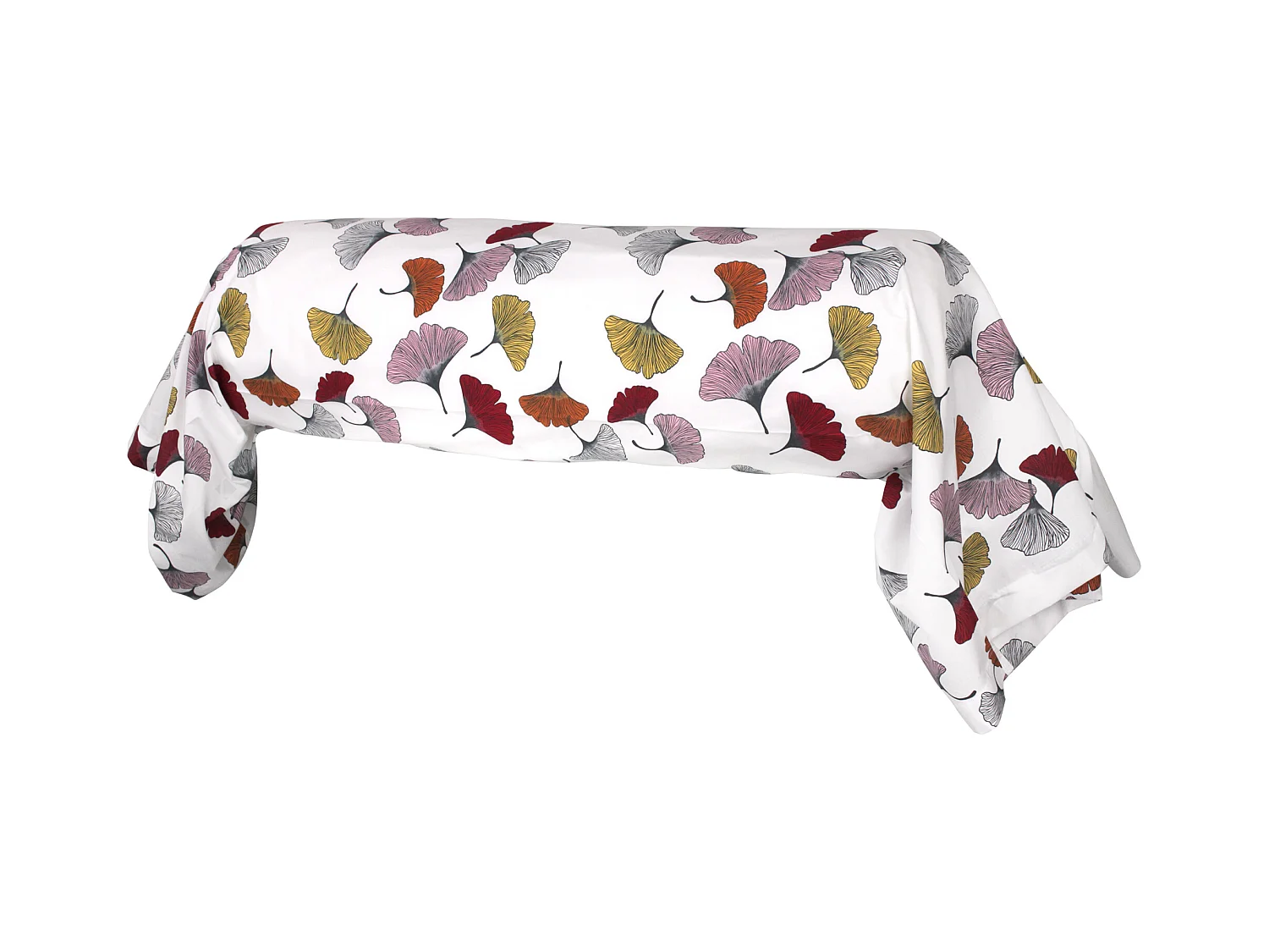 Taie de traversin 140x43 cm Percale pur coton GINKGO Rose