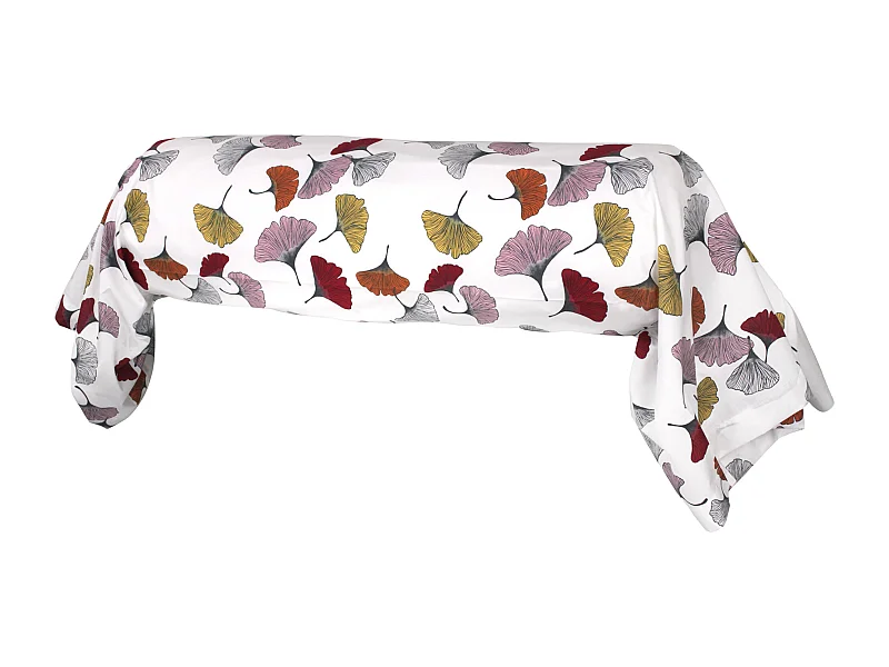 Taie de traversin 140x43 cm Percale pur coton GINKGO Rose