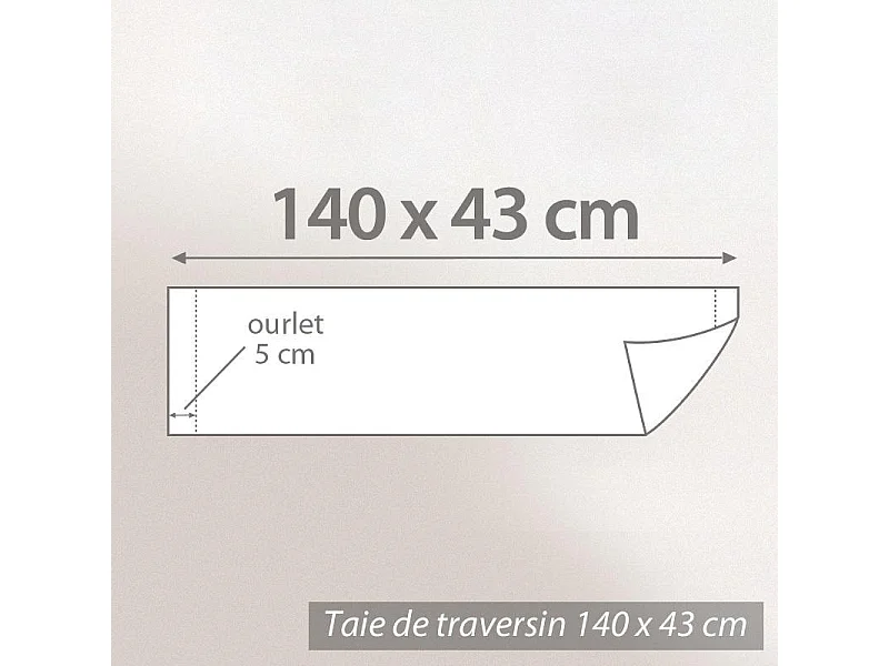 Taie de traversin 140x43 cm coton FOREVER
