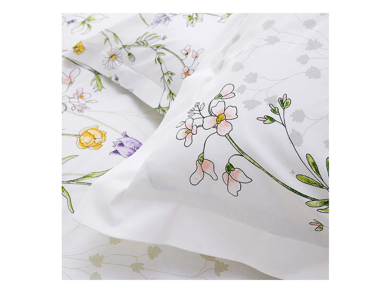 Taie de traversin 240x43 cm coton FOLIFLORA Blanc