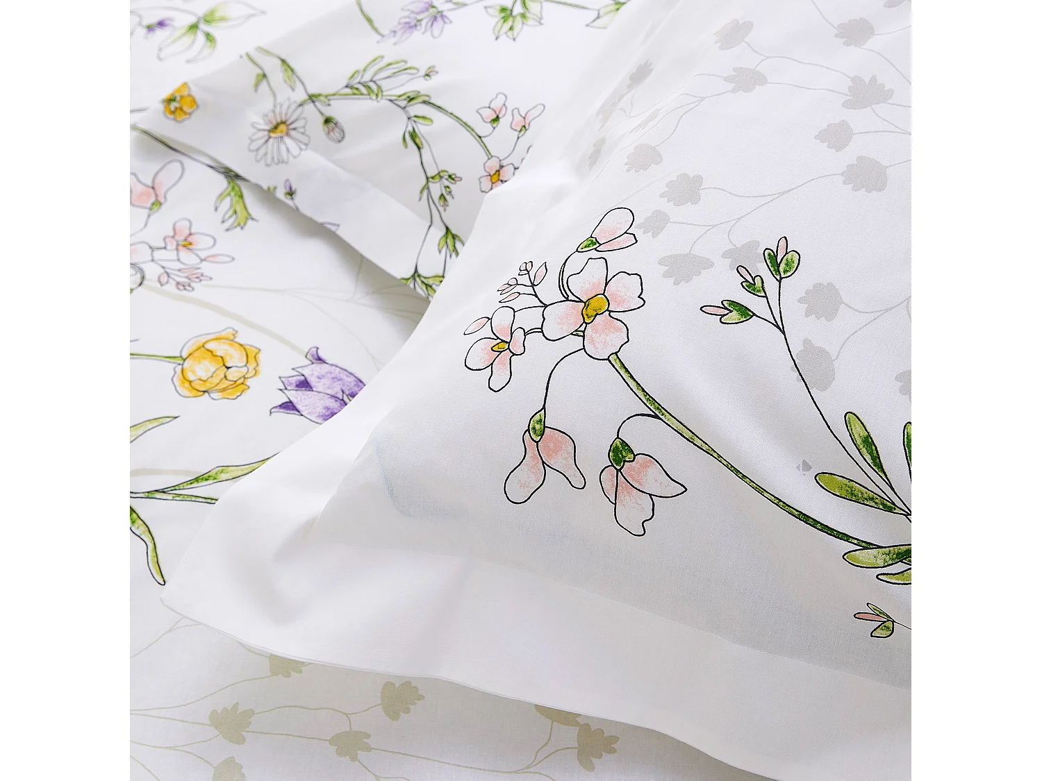 Taie de traversin 240x43 cm coton FOLIFLORA Blanc