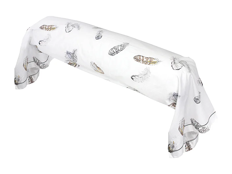 Taie de traversin 200x43 cm Percale pur coton PLUMES