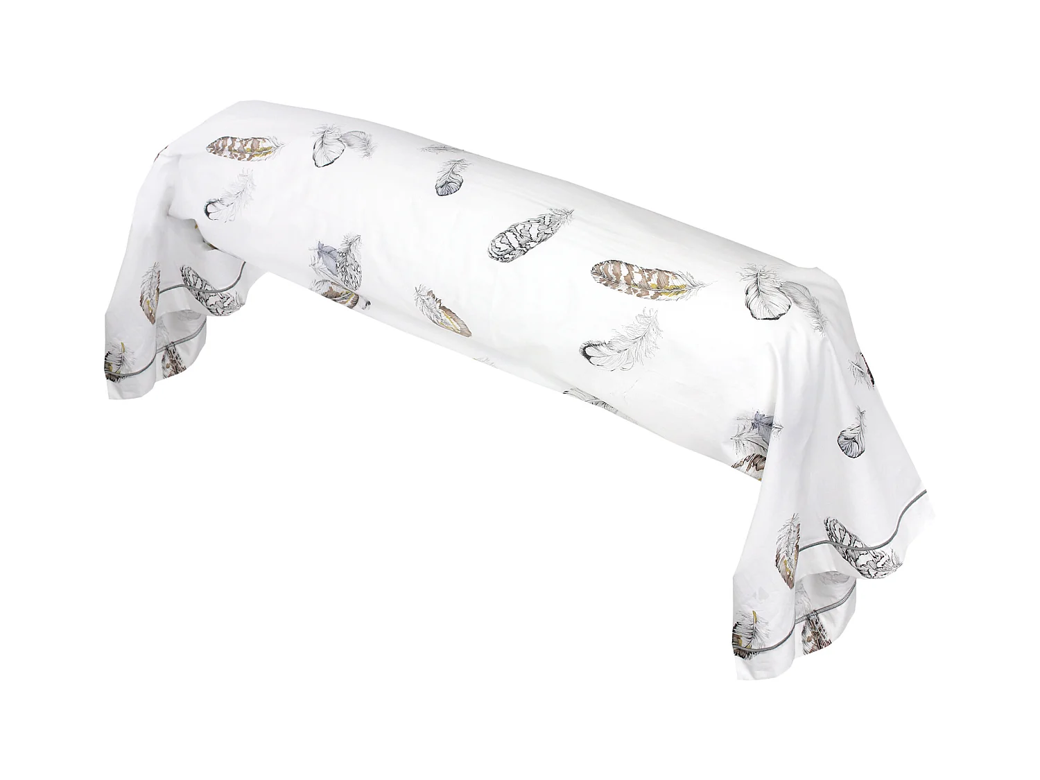 Taie de traversin 200x43 cm Percale pur coton PLUMES