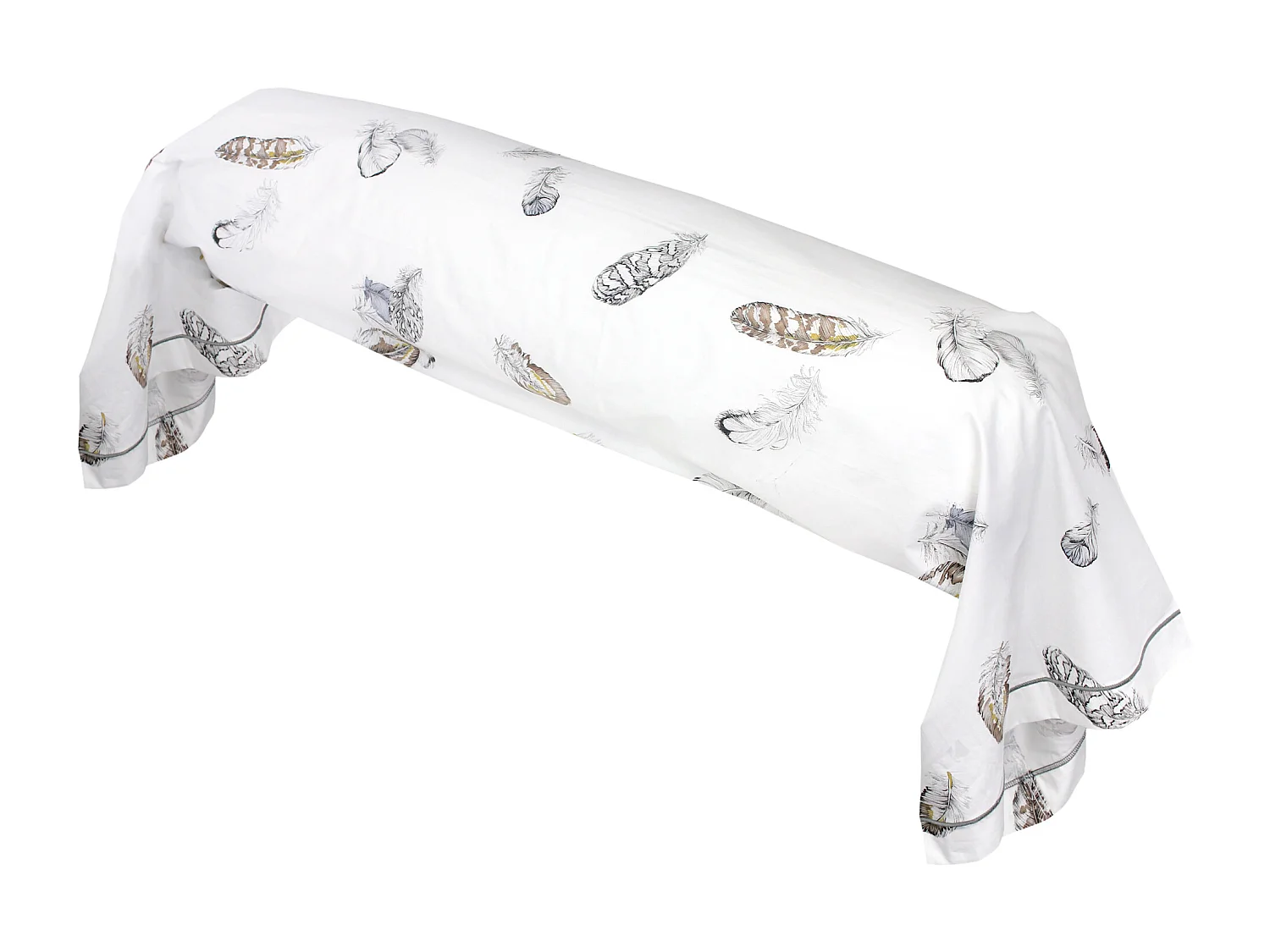 Taie de traversin 200x43 cm Percale pur coton PLUMES