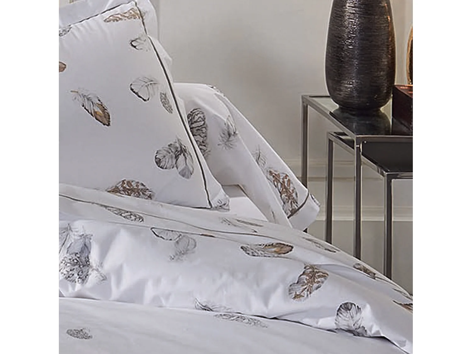 Taie de traversin 200x43 cm Percale pur coton PLUMES