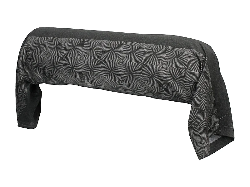 Taie de traversin 240x43 cm satin de coton TIAGO noir