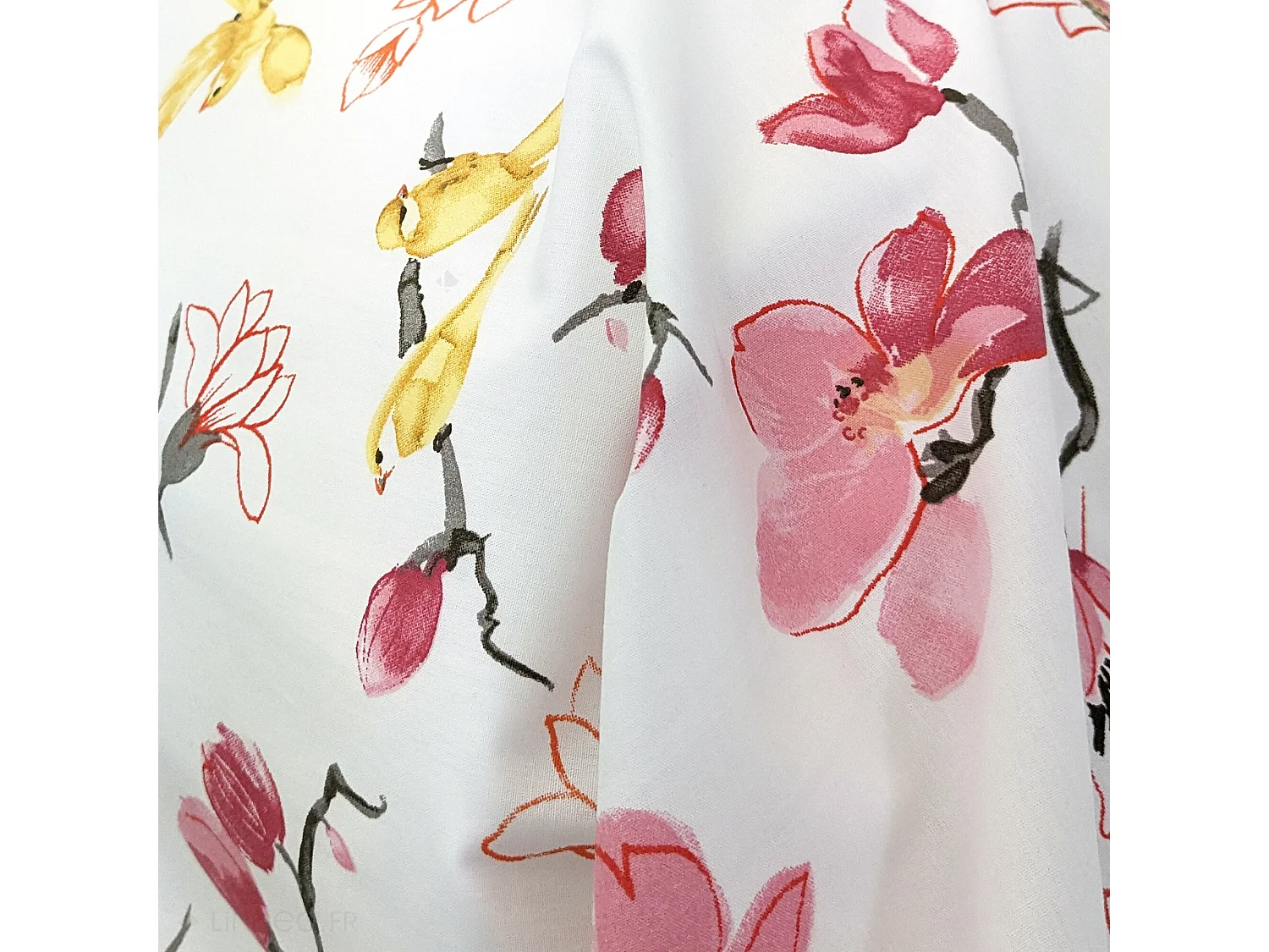 Taie de traversin 200x43 cm percale coton ELISA Rose