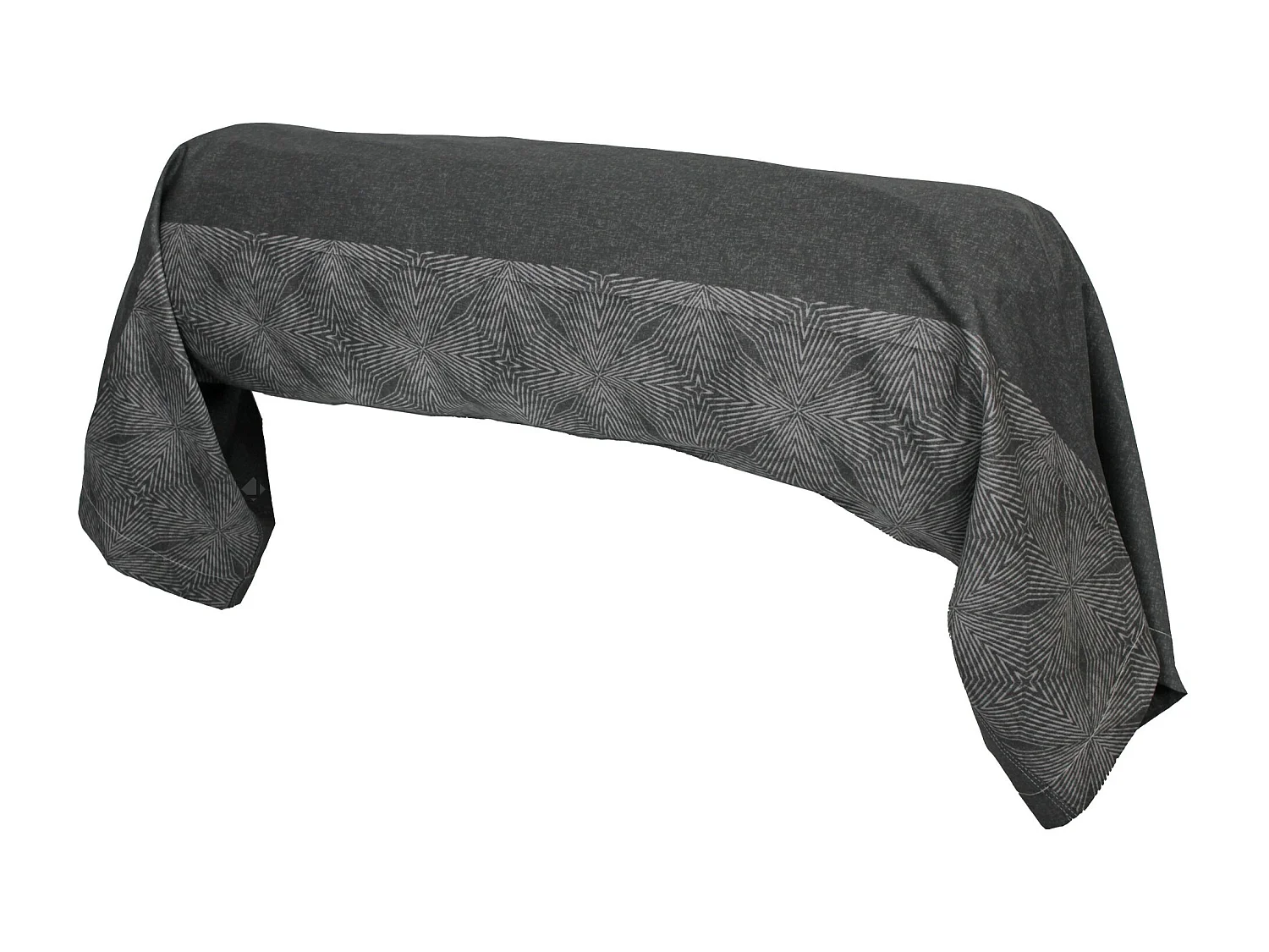Taie de traversin 200x43 cm satin de coton TIAGO noir